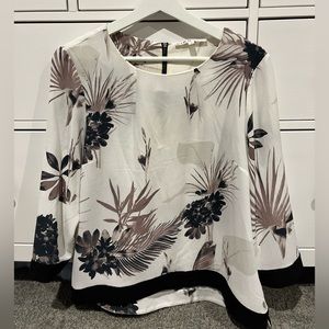 Cleo Floral Black & White Blouse